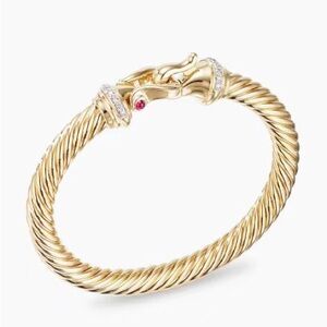 David Yurman Gold and Silver Twisted Bracelet